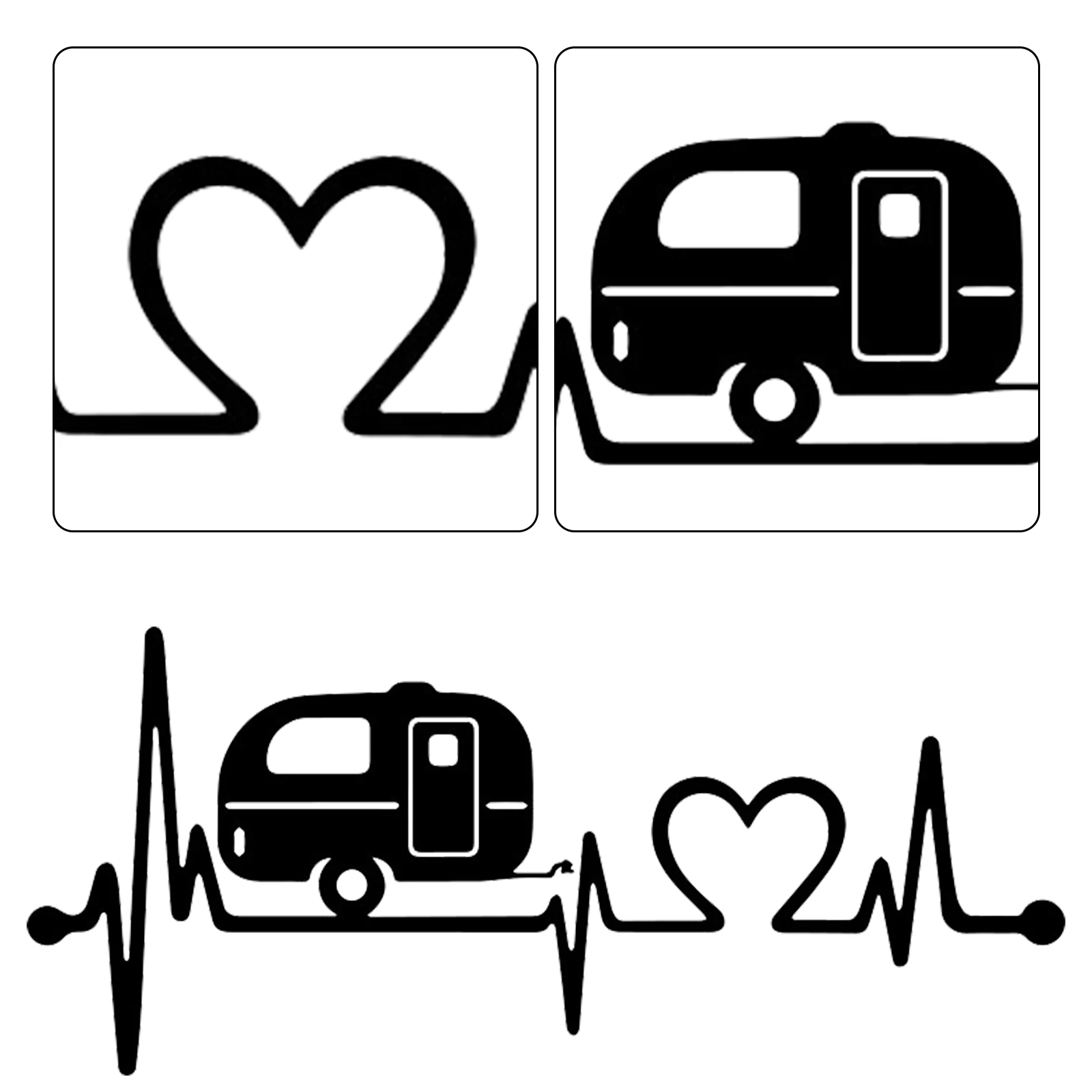 Фирменная наклейка для автомобиля с надписью Love Heart Beat