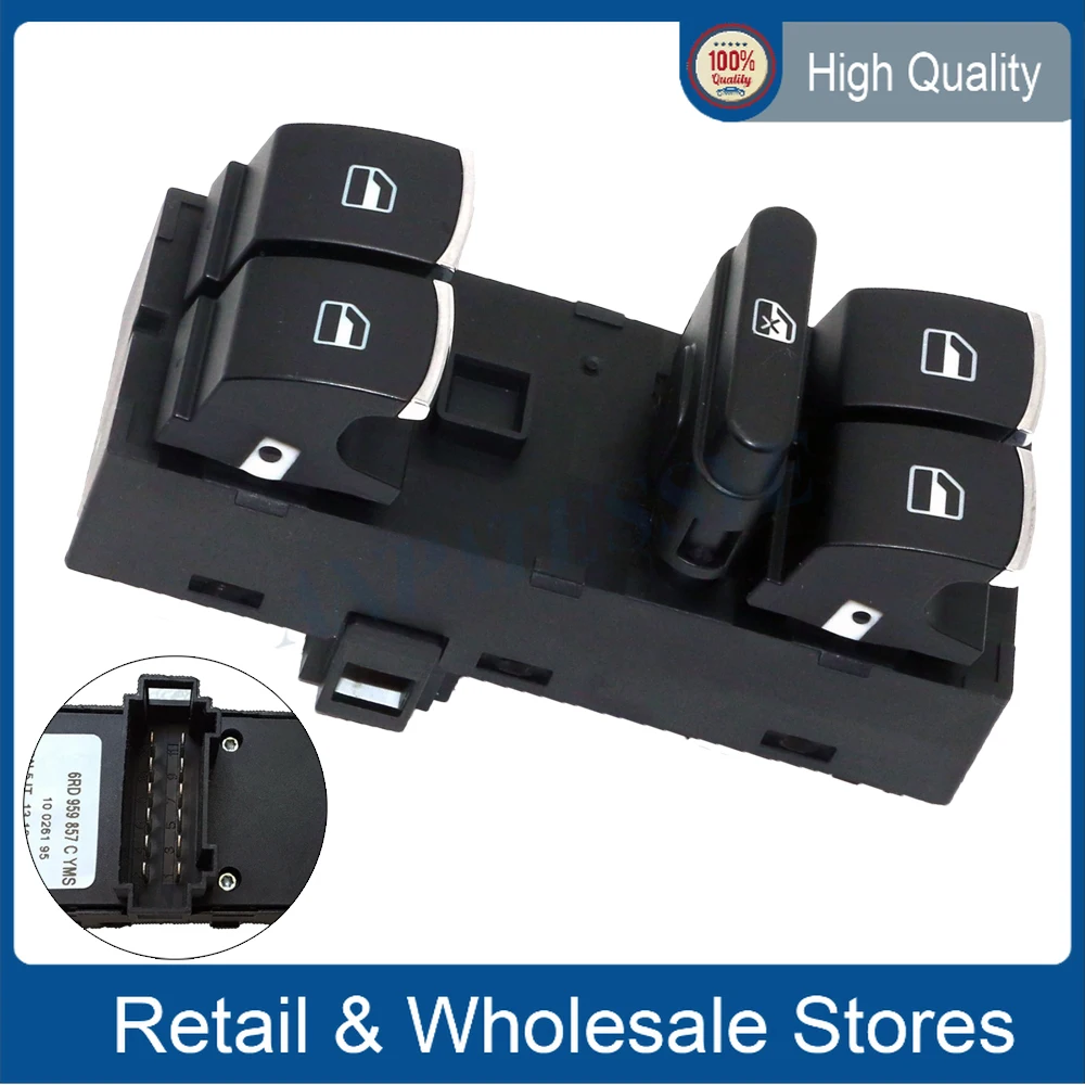 

6RD959857C 6RD 959 857C 6RD 959 857 C New Power Window Control Switch For 2011 - 2013 Volkswagen POLO chrome 12pin