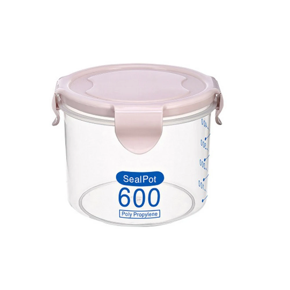 Прозрачная пластиковая банка для закусок чая кофе кухонная хранения с зажимом |