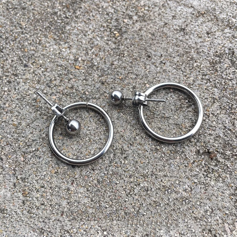 

Personality Circle Earrings Fashion Jewelry 2021 Trend Korean Pierced Earings For Women Minimalism Grunge Jewelry Wholesale