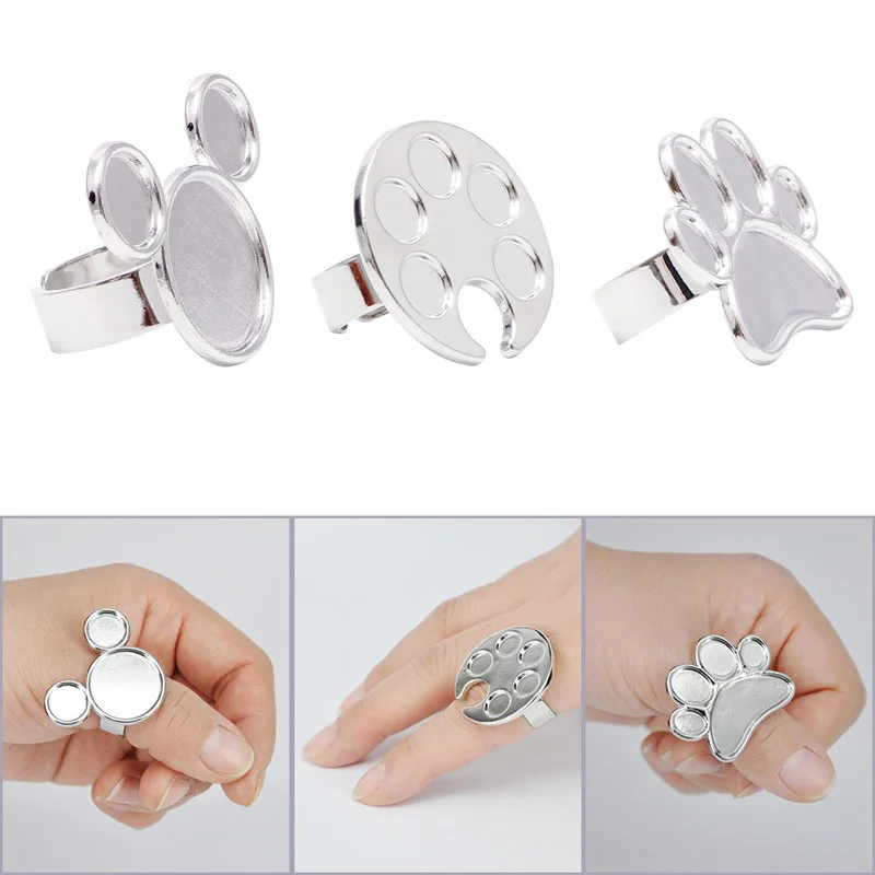 Мини палитра для смешивания ногтей 1 шт. металлический инструмент свободное