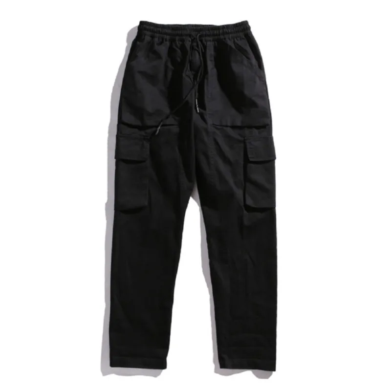 

2021 New Hip Hop Cargo Pants Men Fashion Harajuku Harem Pant Streetwear Casual Joggers Multi-Pocket Tie feet Men Pant M-3XL