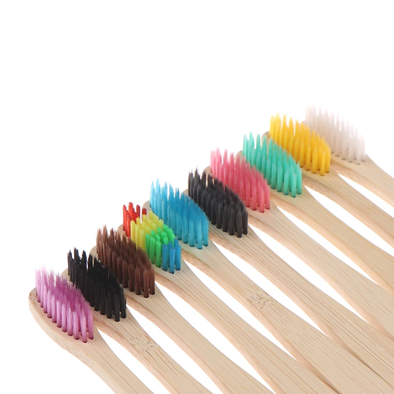 

4pcs Eco Friendly Toothbrush Bamboo Resuable Toothbrushes Portable Adult Wooden Soft Tooth Brush For Home Travel Hotel Use