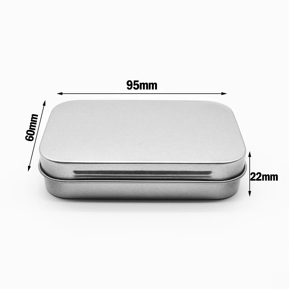 

1 pc Survival Kit Tin Small Empty Metal Tin Silver Black Gold Flip Storage Box Case Organizer For Money Coin Candy Key