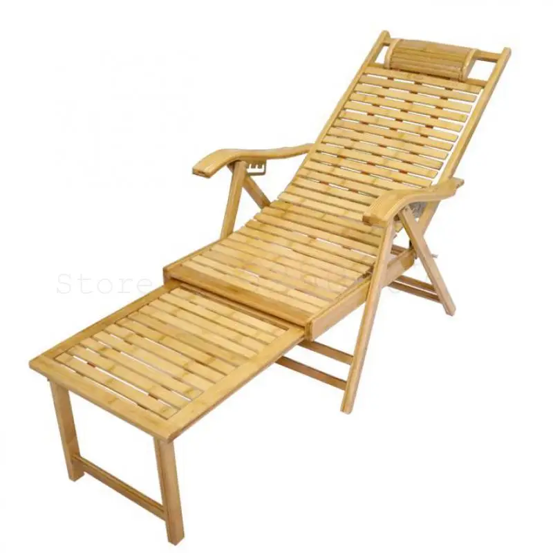 Складное кресло для сна балкон бамбука спинка ленивый стул пляжные Портативный