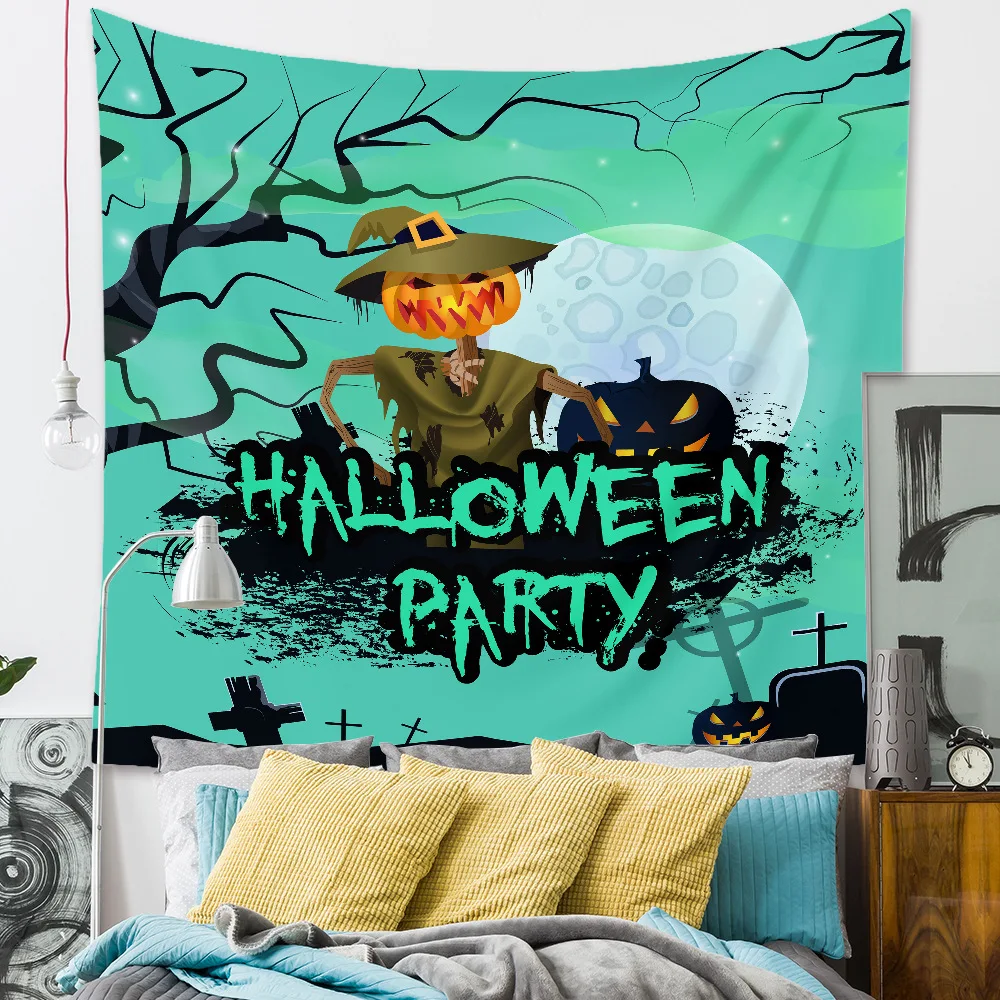 

Happy Halloween 3D Printing Tapestrying funny Rectangular Home Decor Wall Hanging Halloween Party wall hanging style-10