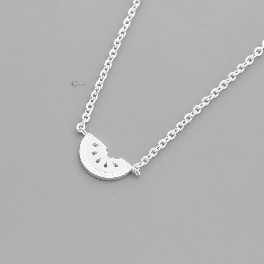 Полуожерелье чокер с арбузом из нержавеющей стали розовое золото изящное сердце