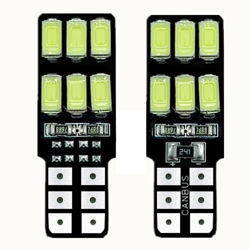 10-50 шт., автомобисветильник светодиодные лампы Canbus T10 12smd 5630 5730