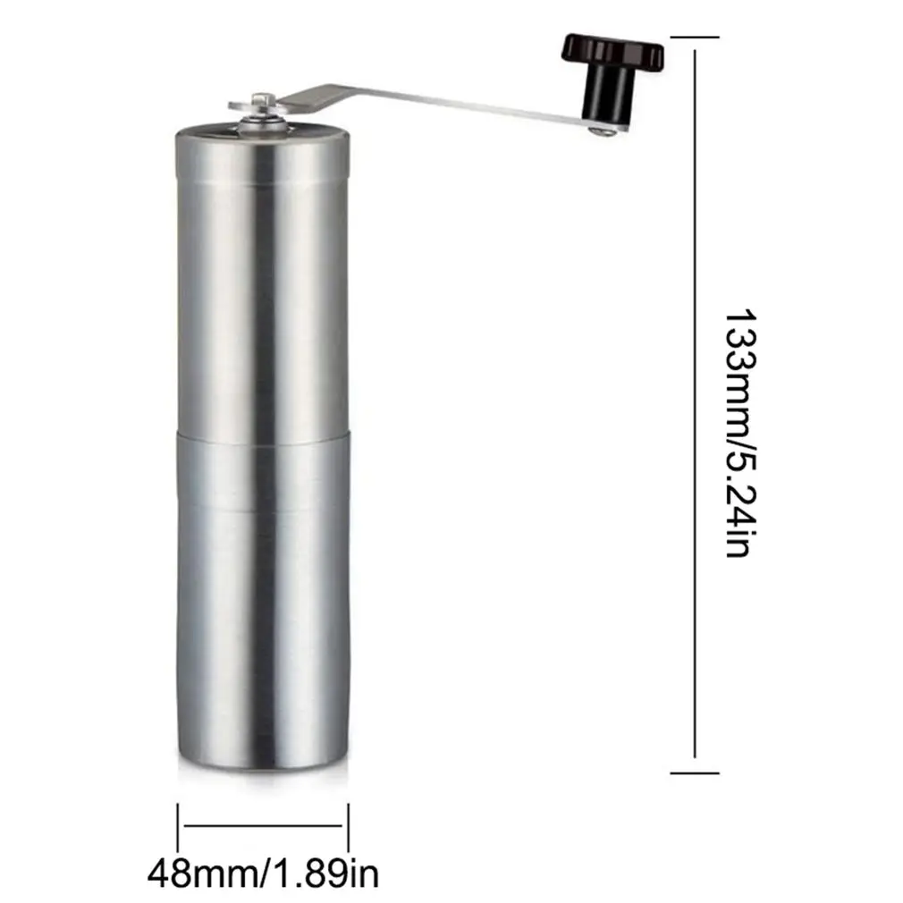 

Silver Coffee Grinder Mini Stainless Steel Hand Manual Handmade Coffee Bean Grinders Mill Kitchen Tool Grinders