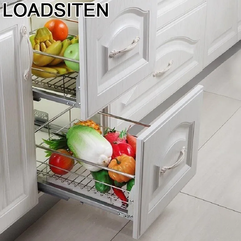 Organizar Organizadores Para Armario De Cosina Mutfak Malzemeleri, кухонный Органайзер из нержавеющей стали, кухонный шкаф, корзина