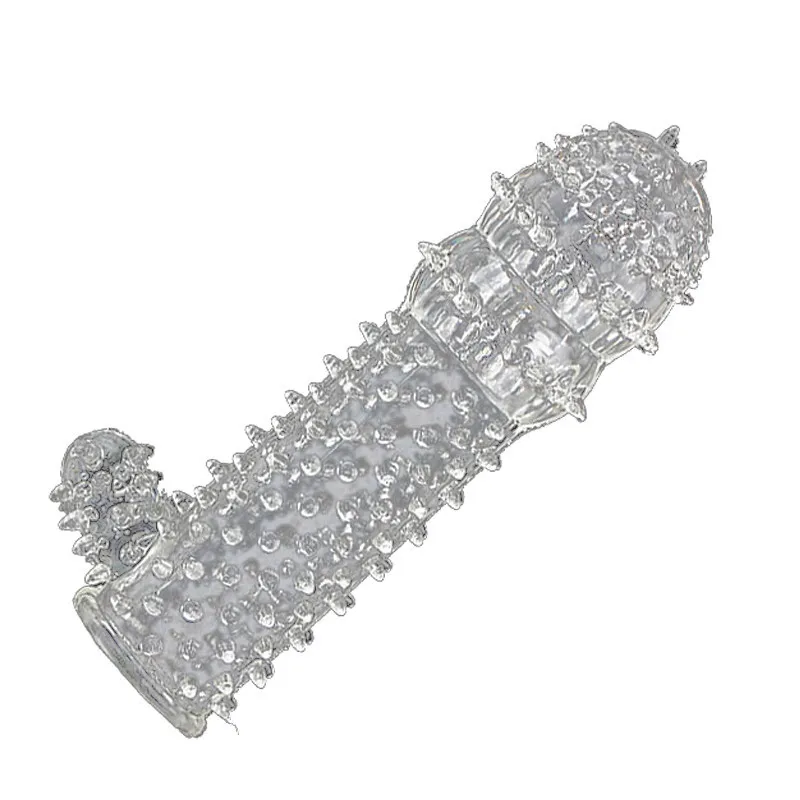 Многоразовые секс товары для взрослых Кристальный член презерватив с кольцами