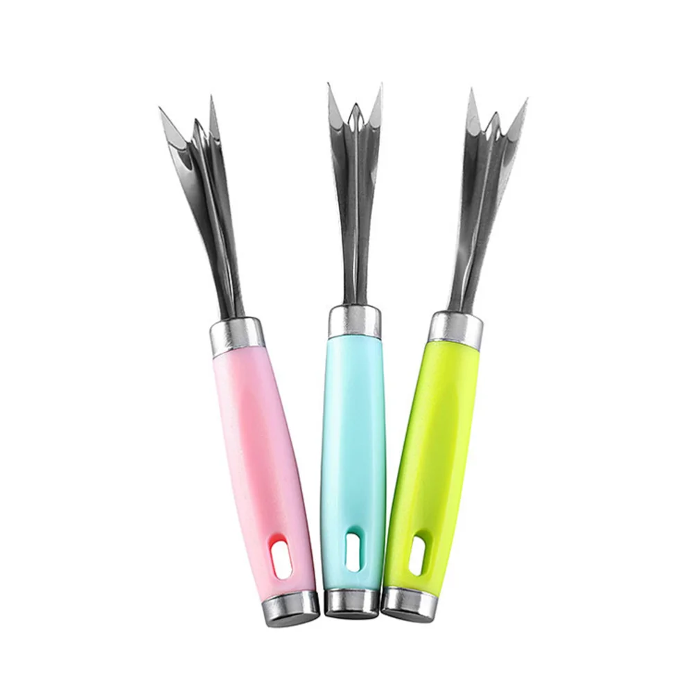

7pcs Pineapple Peeler Peeling Shovel Home Tools Kitchen Gadget with Handle for Home (Random Color, Straight Folk P