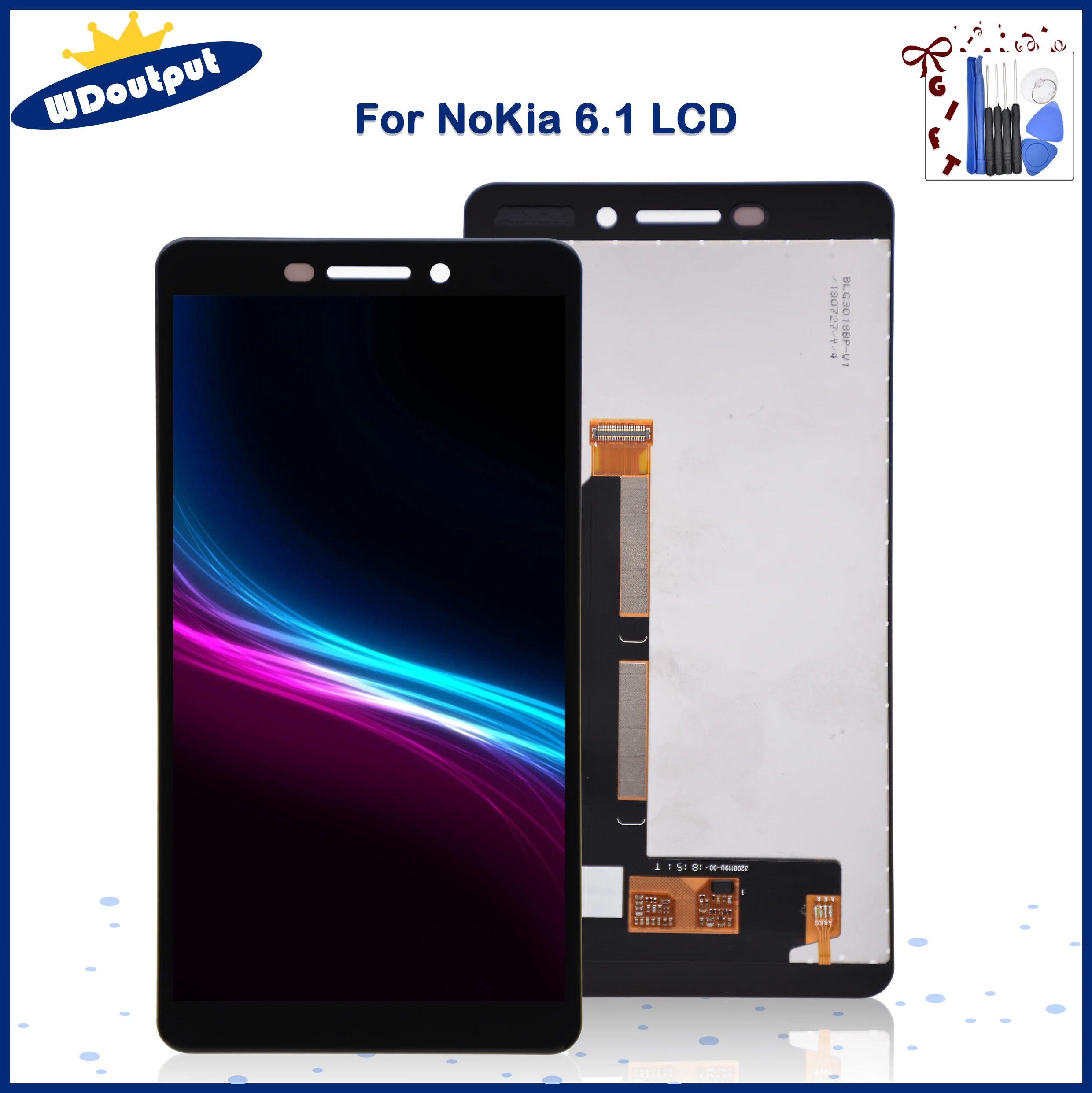 5,5 "para Nokia 6,1 pantalla LCD de montaje de digitalizador con pantalla t&aacute;ctil de reemplazo para Nokia 6,1 TA-1043 TA-1045 TA-1050 TA-1054 TA-1068-0