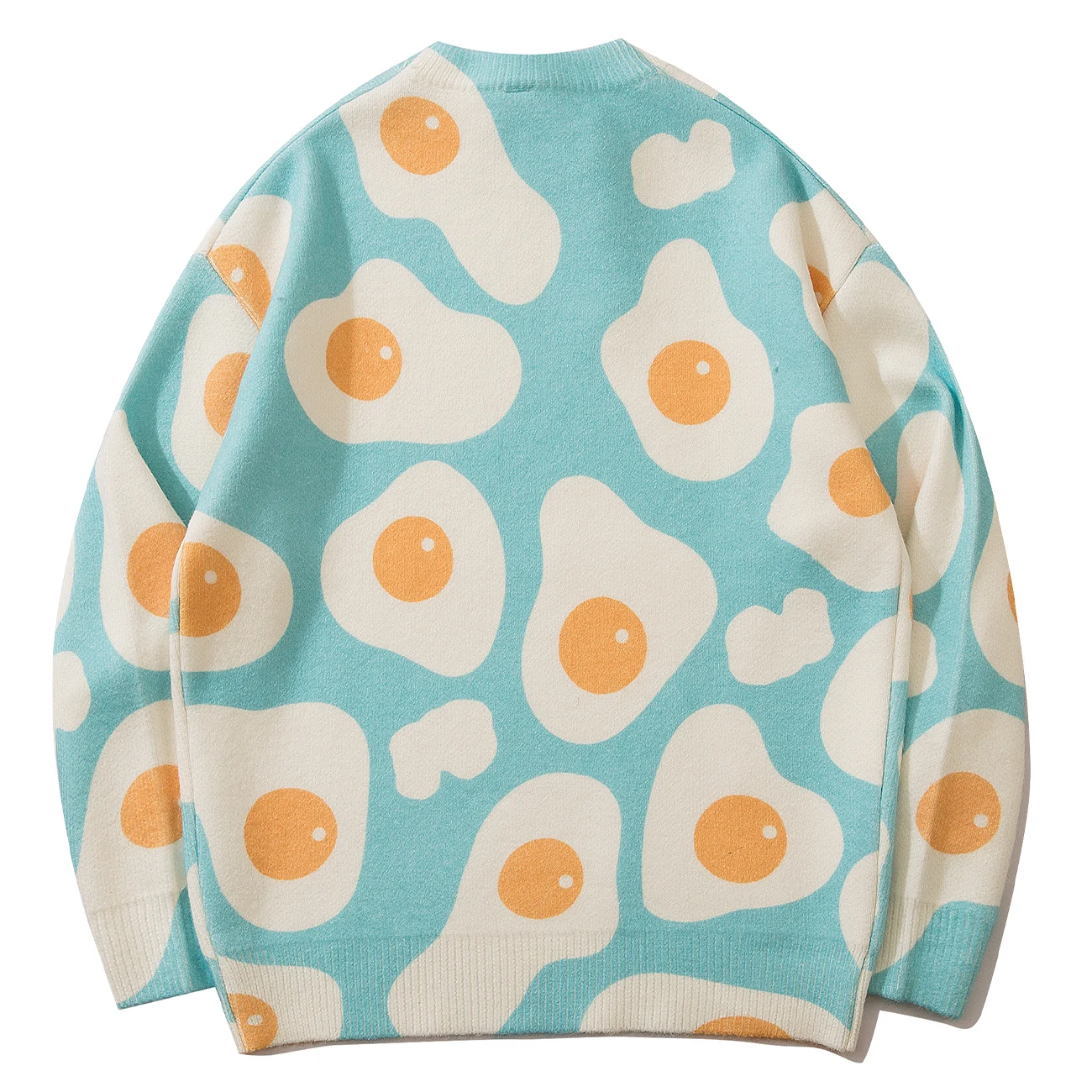 Свитер Женский вязаный в стиле Харадзюку уличный пуловер с рисунком яиц