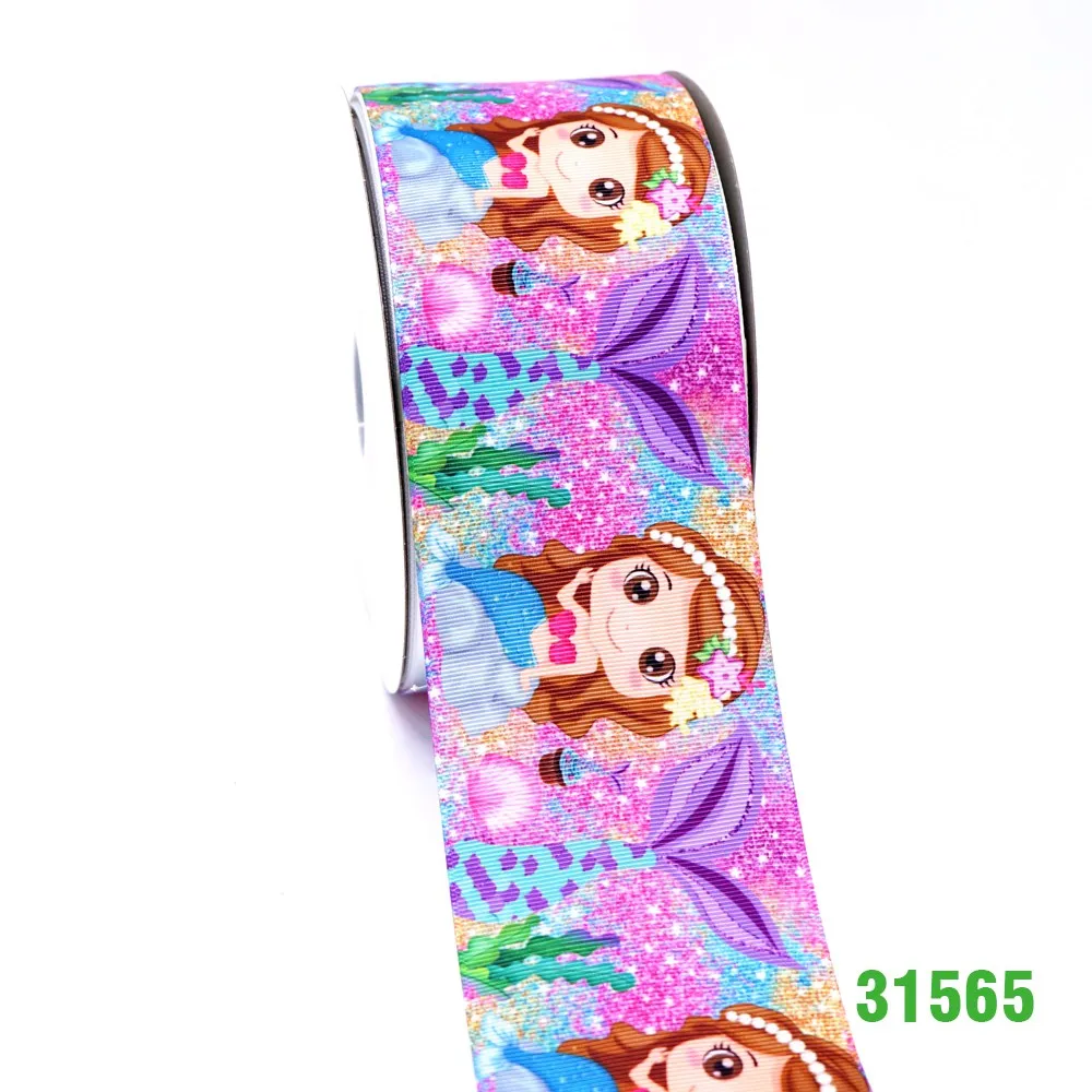 31565 50 ярдов мультфильм напечатанный grosgrain ленты 31563 - Цвет: 31565