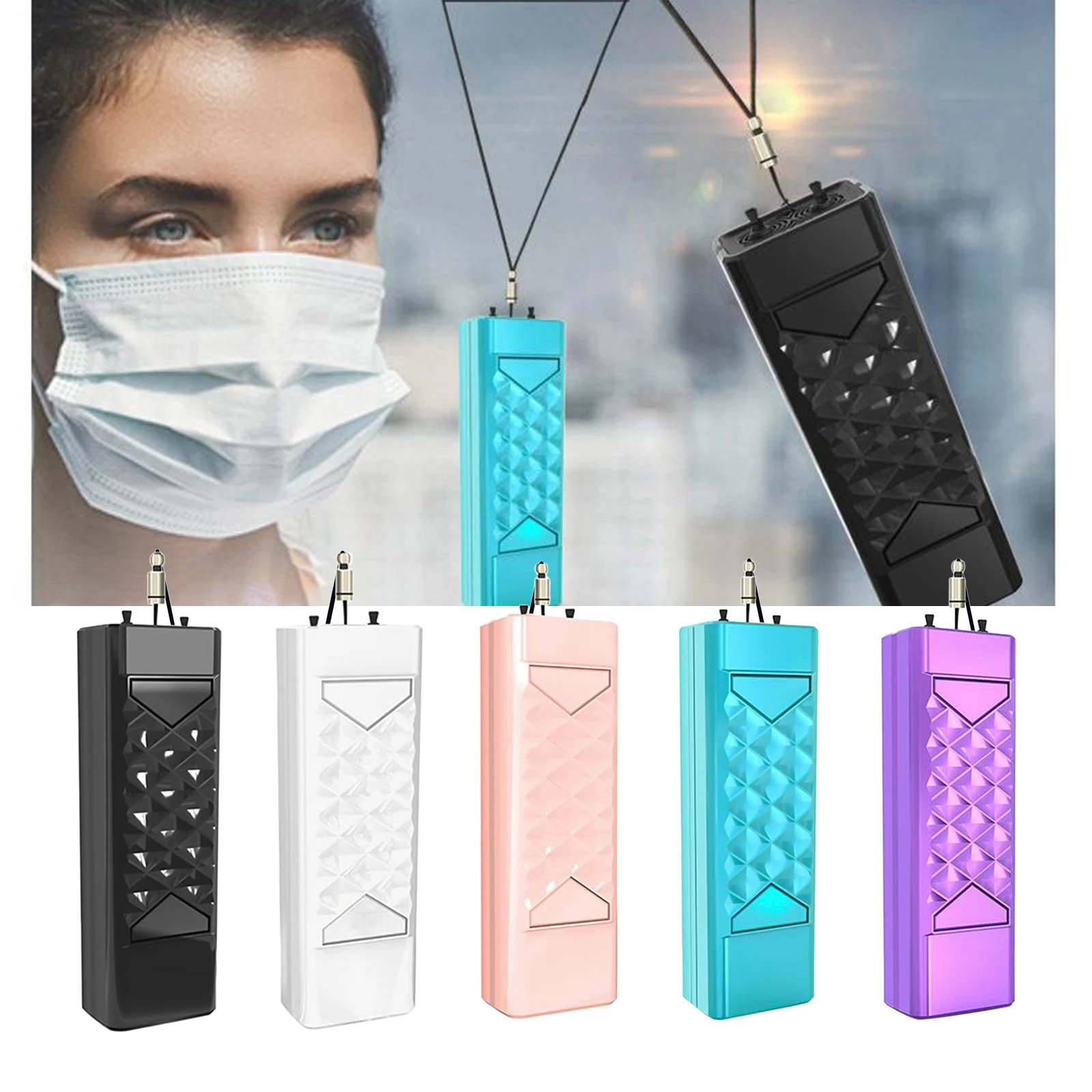 

Personal Rechargeable Portable Generator, Purifies Air Eliminating Germs, Dust, Viruses, , Allergens, Mold, Odors