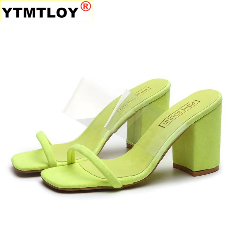 Новинка лета 2020 европейские модные женские сандалии на каблуке большие размеры