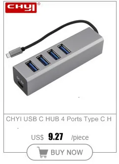 CHYI Multi USB C HUB Adapter For Macbook Pro High Speed 4 Port USB Hub 3.0 Type C OTG Hab Splitter For PC Computer Accessories