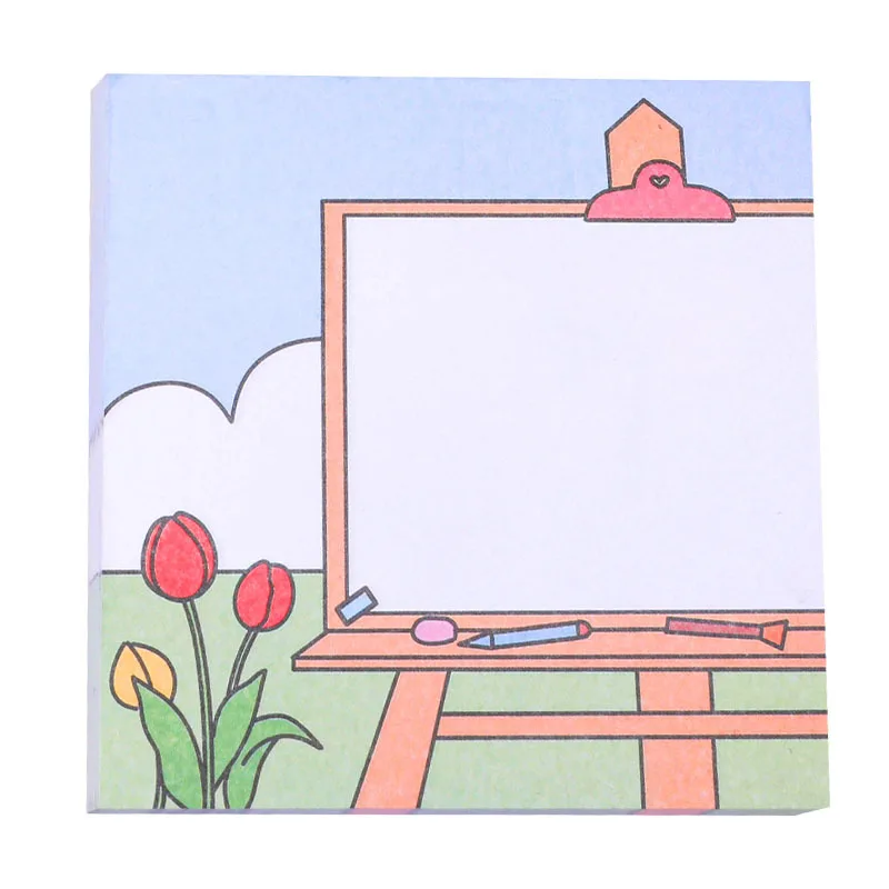 

100sheets Tulip Series Post It Notes Girl Cute Student Diy Sticky Notes Creative Message Book Planner Stickers Kawaii Stationery