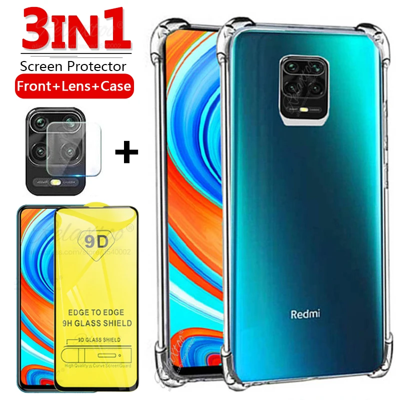 Защитное стекло 9D для экрана и камеры xiaomi redmi note 9s 9 pro max | Мобильные телефоны