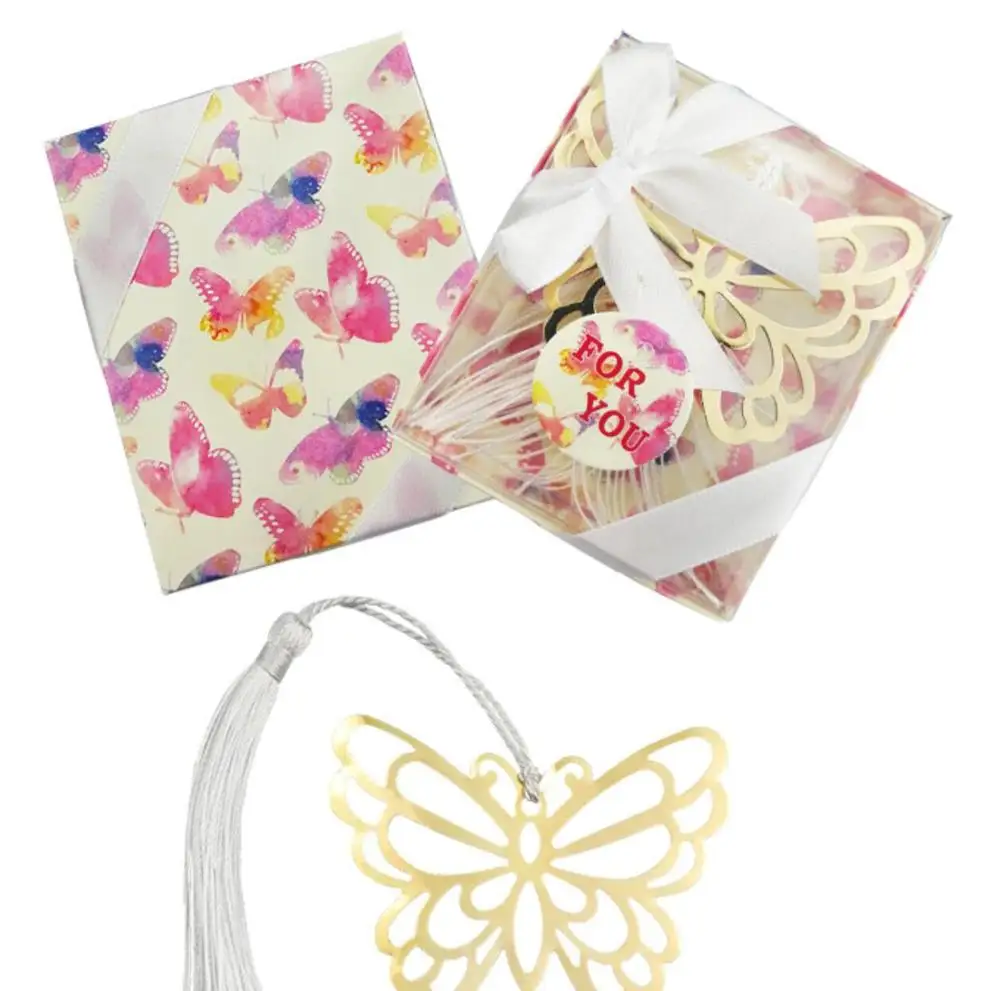 

Free Shipping 30pcs/lot wedding favors Butterfly golden-Metal Bookmark
