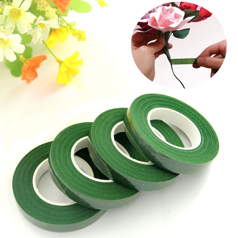 Самоклеящийся цветочный букет искусственная Цветочная оболочка зеленые ленты