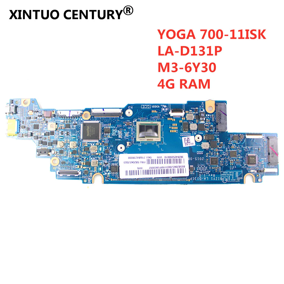 

For Lenovo YOGA 700-11ISK YOGA 700-11 notebook motherboard LA-D131P CPU M3 6Y30 4G RAM 100% test work