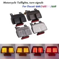 motorcycle rear brake turn signal tail light led taillight set silp on modified for ducati 996 748 916 998 1994 2003