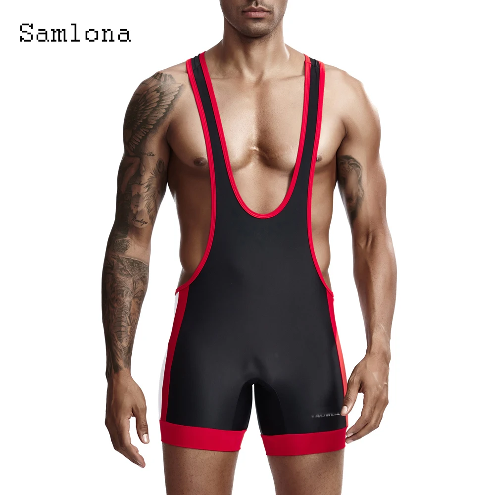 

Sexy Mens Tank Top 2022 Summer New Suspending Bodysuits Mens Fashion Spliced One-piece Playsuits Homme Onesie Vest Clothing