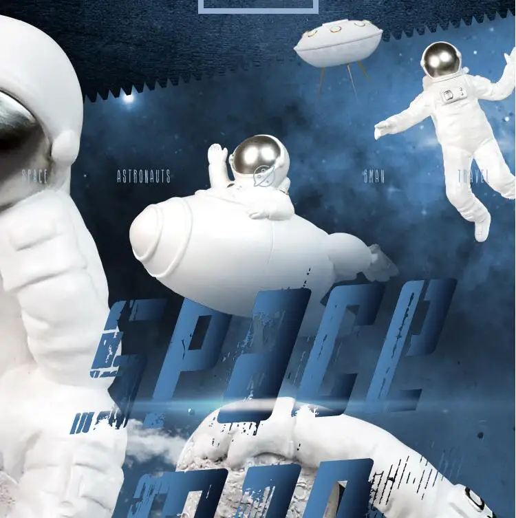 

Nordic Space Astronaut Spaceman UFO Resin Ornaments Art Home Livingroom Table Accessories Decoration Model Room Figurines Crafts
