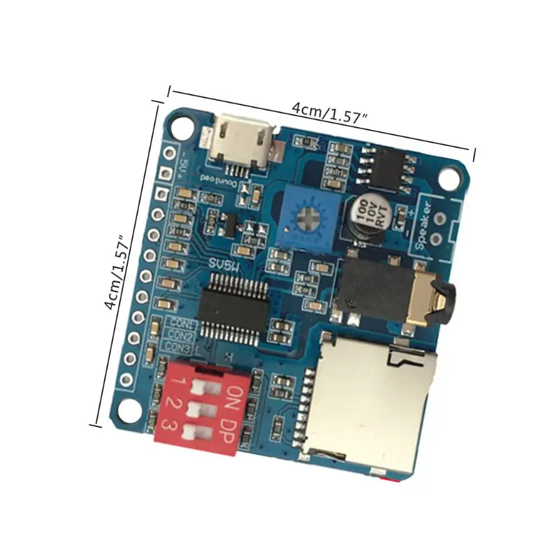 Мини DY SV5W MP3 плеер модуль триггер/серийный Порты и разъёмы Управление звукового