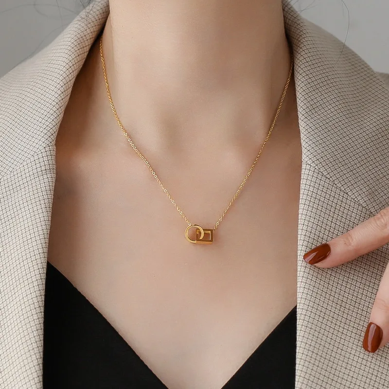 Personality Trend Roman Numerals Inlaid Zircon Ring Pendant Necklace 316L Stainless Steel Crystal Titanium | Украшения и