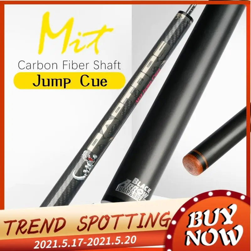 

MIT Jump Cue Billiard Stick With 13mm Bakelite Tip Carbon Fiber Shaft 105cm Smooth Carbon Fiber Wrap Billiards Carbon Jump Cue