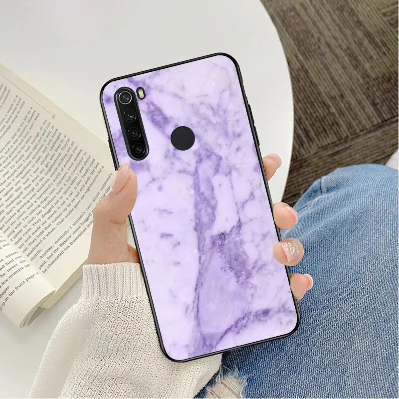 Simple lavender Purple flowers Cover Black Soft Phone Case For Redmi 5 6 5plus 6Pro 6A S2 4X Redmi 7 7A Cover case Mobile Cases