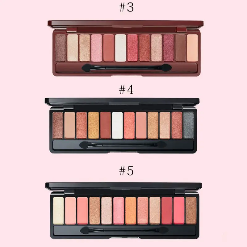 12 цветов Тени для век геометрические тупые земли цвет тыквы поднос макияжа