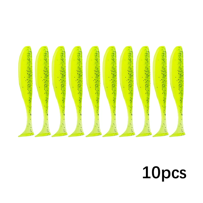 LEDAOFISH 10 шт./лот мягкие приманки силиконовая наживка 7 см Товары для рыбалки