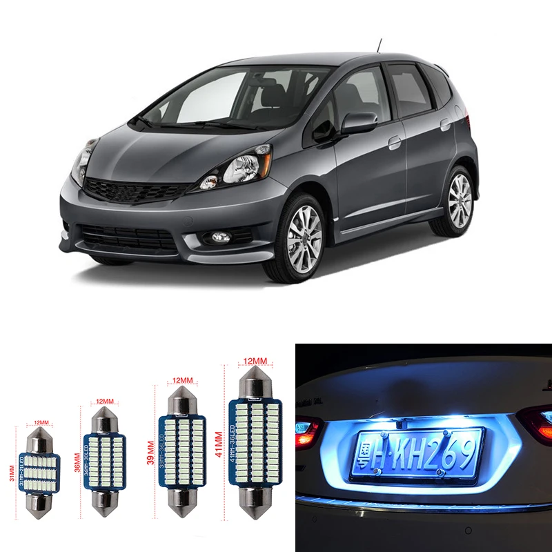 6 шт. подсветка номерного знака комплект светодиодный ных ламп для внутреннего