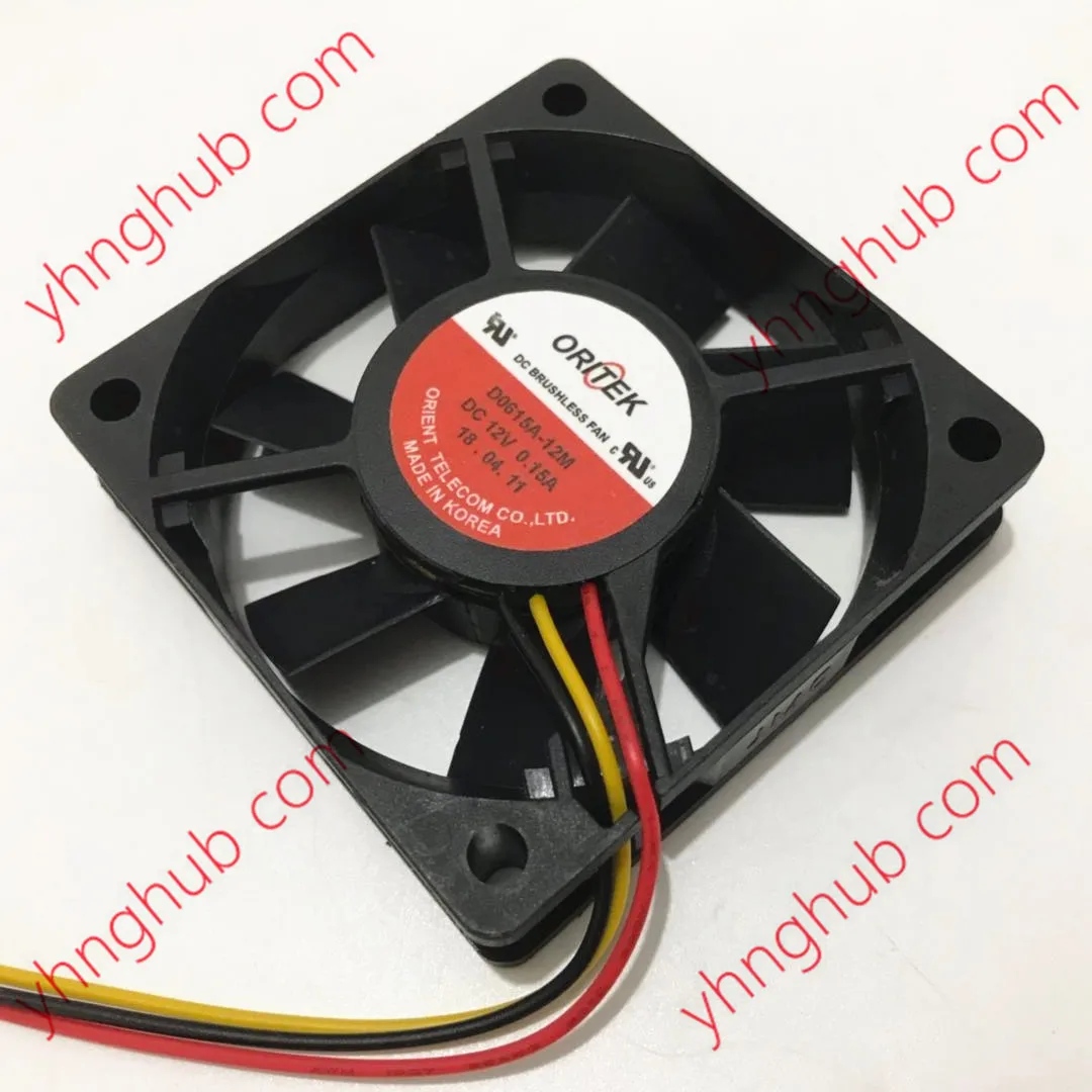 ORITEK D0615A-12M DC 12V 0.15A 60x60x15mm 3-проводной Вентилятор охлаждения сервера