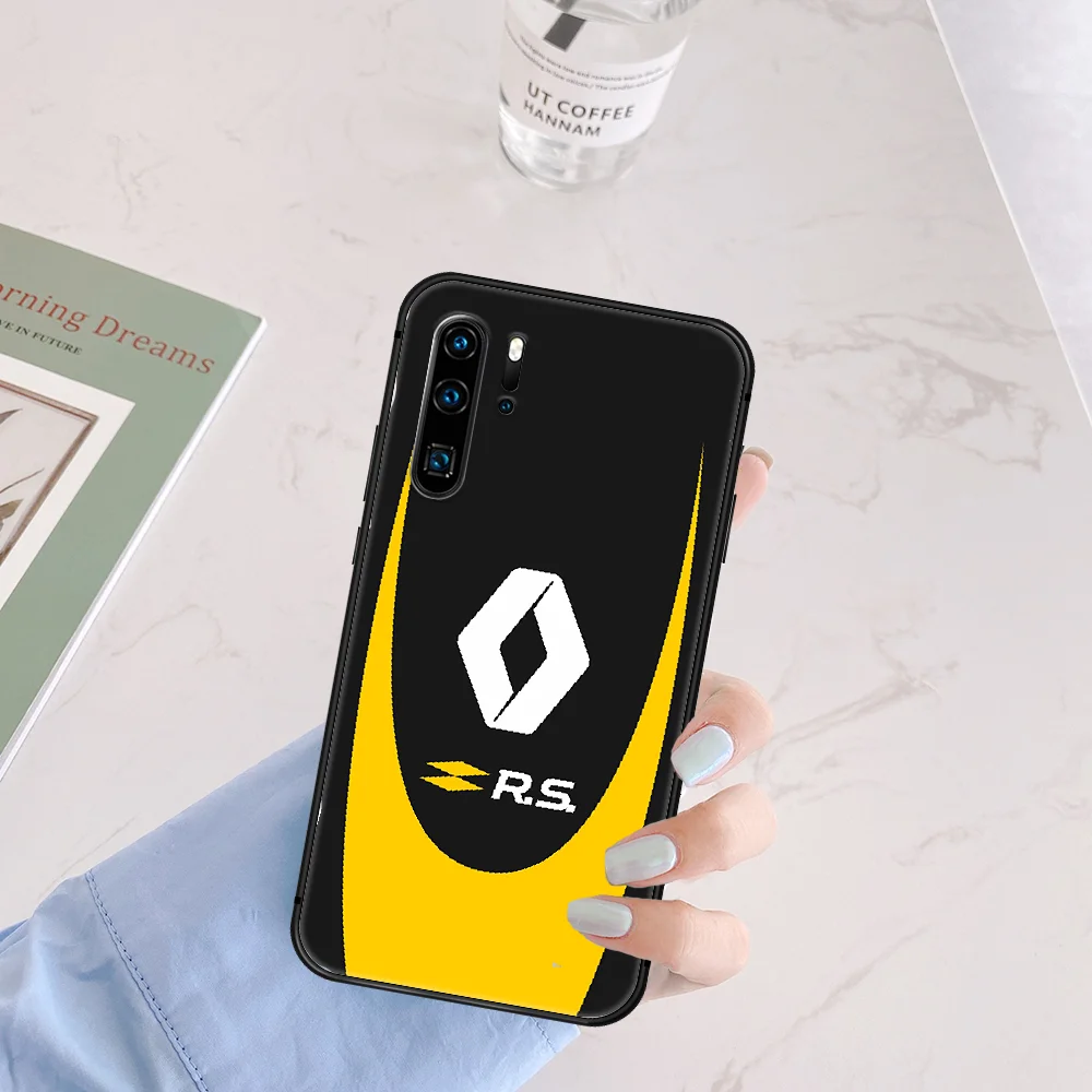 

Renault Rs Car Logo Phone Case For Huawei P Mate 10 20 30 40 Pro Lite Smart 2019 2021 black Funda Tpu Cover Pretty Shell
