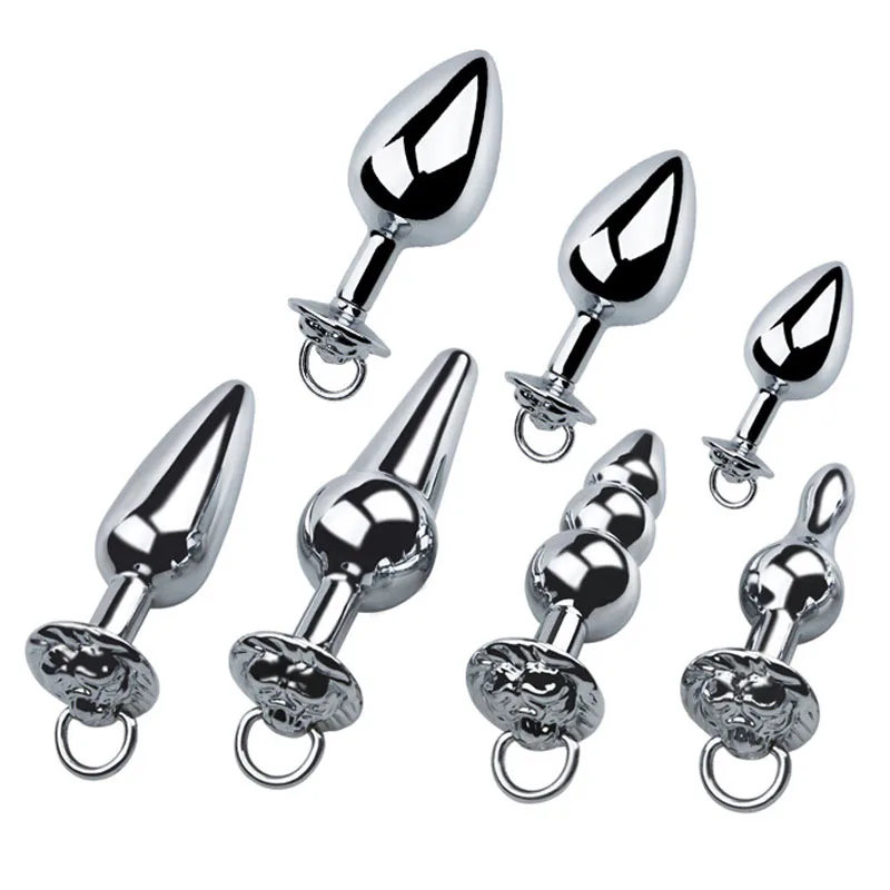 Металлическая Анальная пробка гладкие анальные бусины хвост с вытяжными