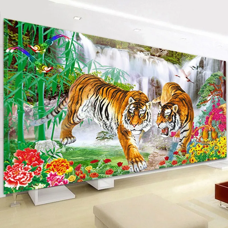 

Алмазная 5D картина «сделай сам», вышивка с тигром, вышивка крестиком, мозаика, домашний декор, подарок для гостиной, спальни