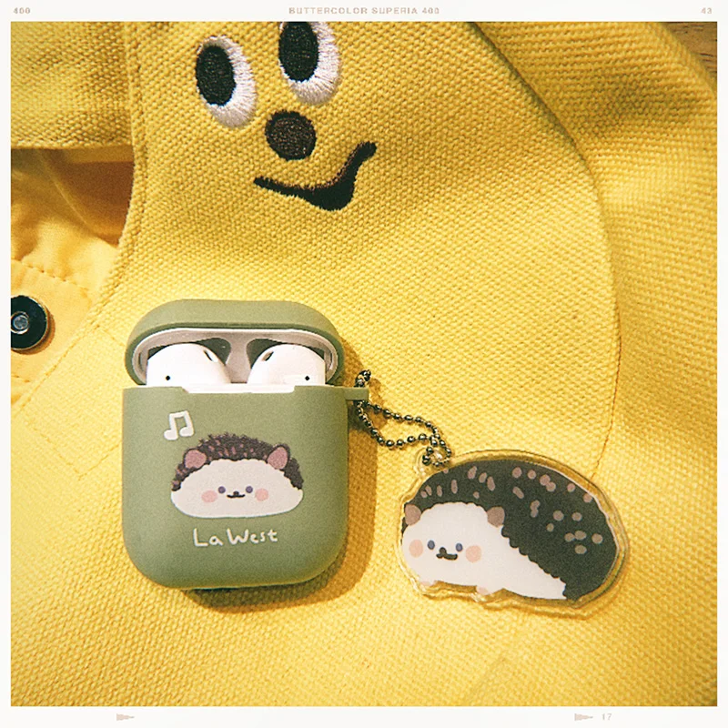 STARRY FOREST X LA WEST Мягкий чехол из ТПУ для Airpods 1/2/PRO с кольцом ключей девочек и пар|Сумки