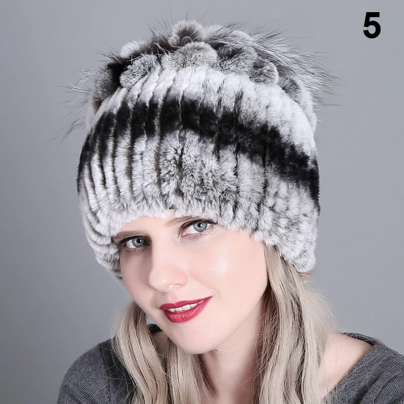 

Winter Women Knitted Plush Hat Elastic Fluffy Caps Ladies Winter Hat A66