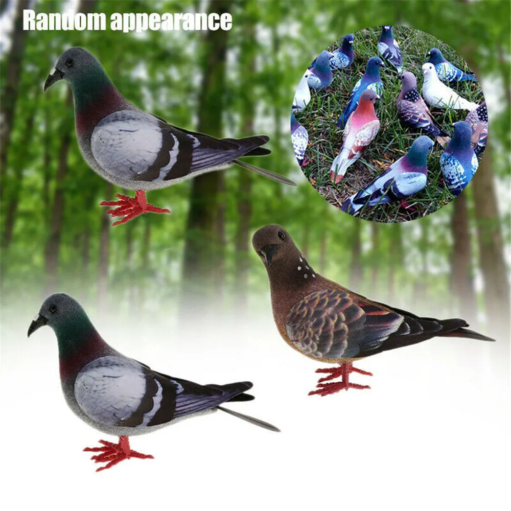 Simulation Decorative Foam Pigeon Model Fake Artificial Imitation Bird Garden Ornament Wedding Decoration Home | Дом и сад