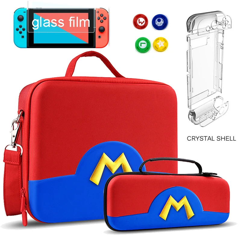 

Портативная сумка для хранения, водонепроницаемый чехол для переноски, аксессуары для Nintendo Switch, органайзер для консоли, геймпада, зарядного...