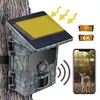4k solar panel hunting camera wifi app 30mp solar panel powered waterproof ip66 outdoor wildlife trail camera