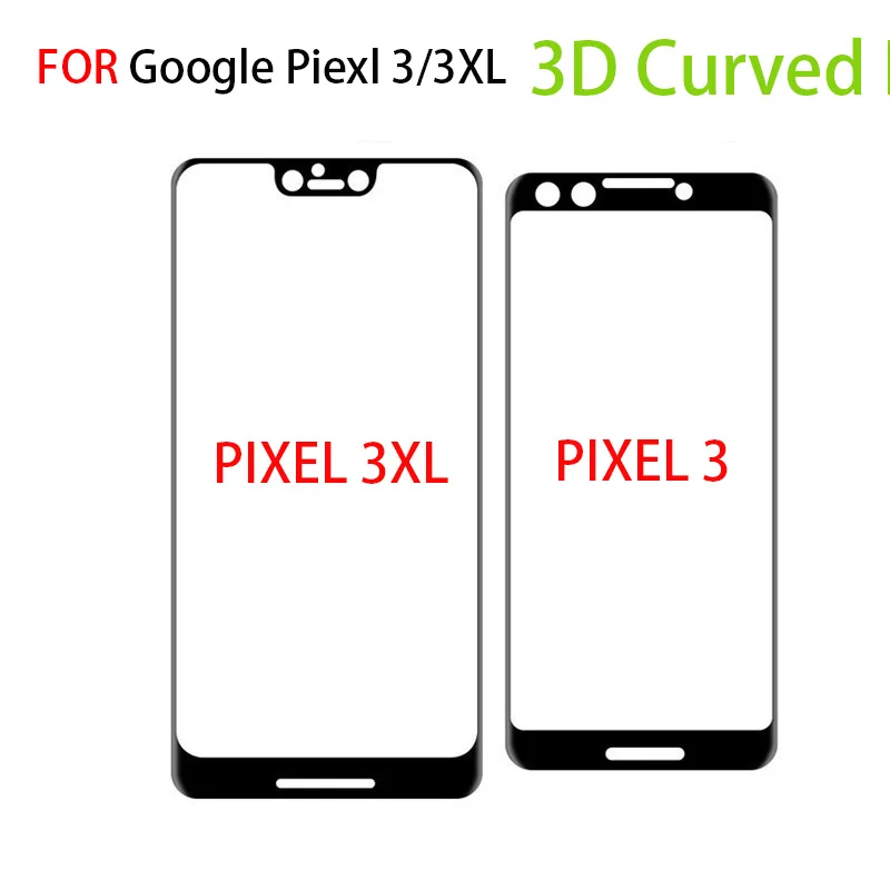 3D изогнутое 9H закаленное стекло для Google Pixel 2 2XL 3 3XL HD защита экрана Защитная пленка