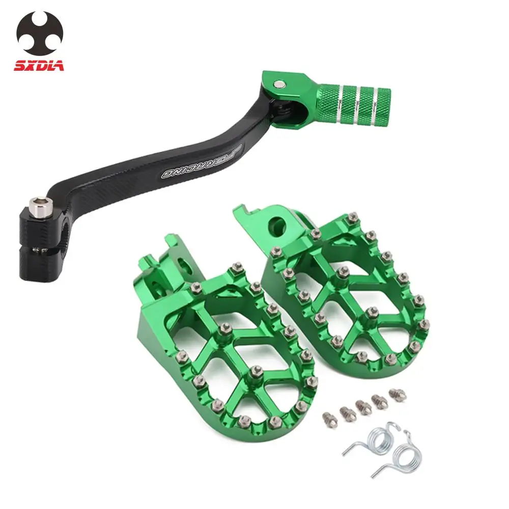 

Motorcycle Foot Pegs Rests Footpeg Footrests Gear Shifter Shift Lever Pedal For Kawasaki KX250F 06-18 KX450F 09-18 KX 250F 450F
