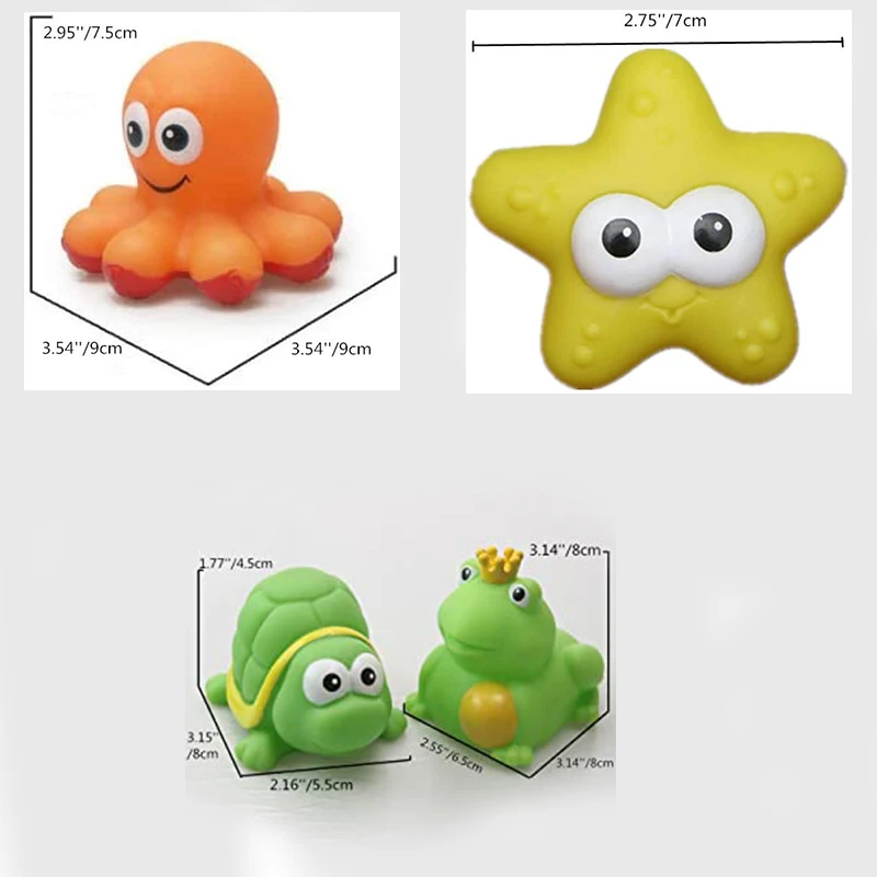 ESALINK 4 шт. 7 10 см детские игрушки резиновые животные Плавающие Осьминог Морская