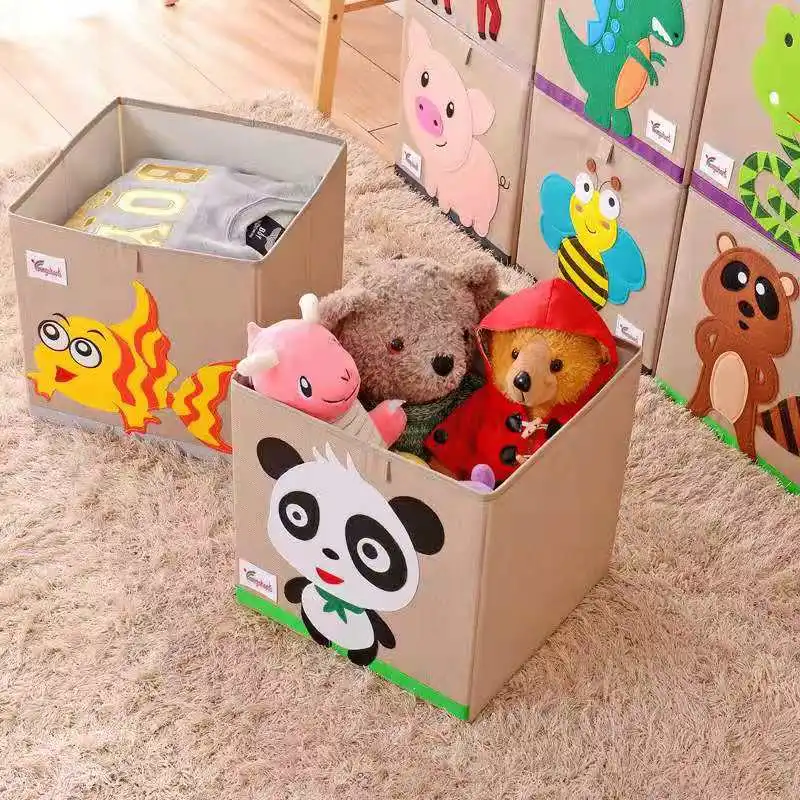 Новый мультфильм дети игрушки ящики для хранения складной ящик ведро Корзина